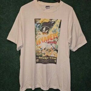 Warner Bros Marvin The Martian Invaders vintage Movie Promo T-Shirt Looney Tunes